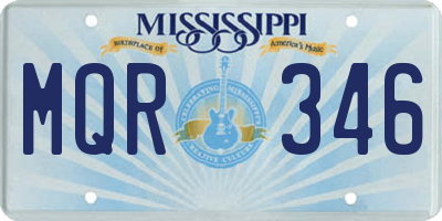 MS license plate MQR346