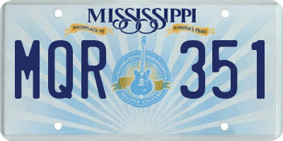 MS license plate MQR351