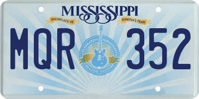 MS license plate MQR352