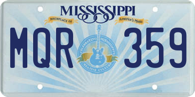 MS license plate MQR359