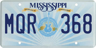 MS license plate MQR368