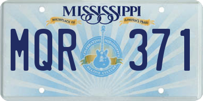 MS license plate MQR371