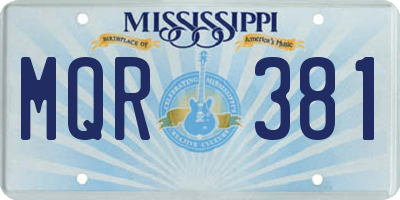 MS license plate MQR381