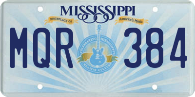MS license plate MQR384