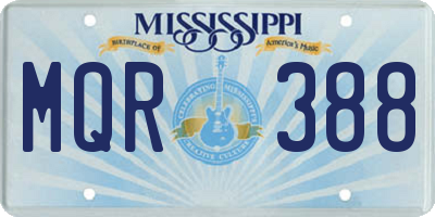 MS license plate MQR388