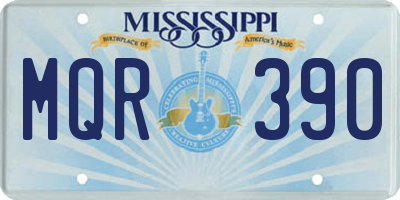 MS license plate MQR390
