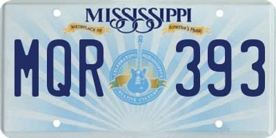 MS license plate MQR393