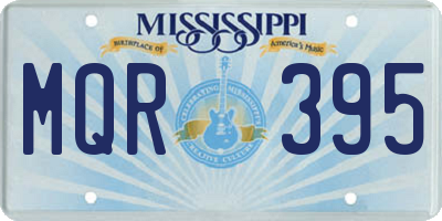 MS license plate MQR395
