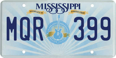 MS license plate MQR399