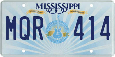 MS license plate MQR414