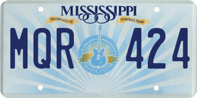 MS license plate MQR424