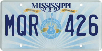 MS license plate MQR426