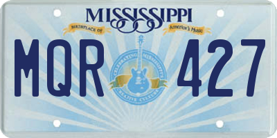 MS license plate MQR427