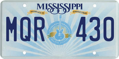 MS license plate MQR430