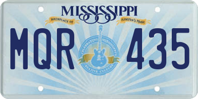 MS license plate MQR435