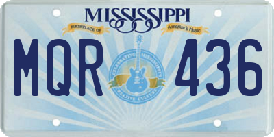 MS license plate MQR436