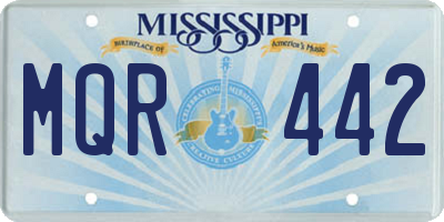 MS license plate MQR442