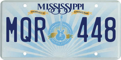 MS license plate MQR448