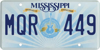 MS license plate MQR449