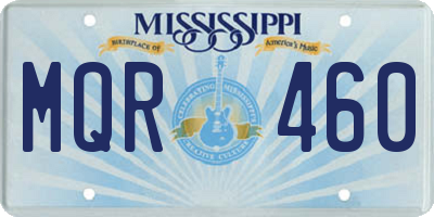 MS license plate MQR460