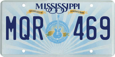 MS license plate MQR469