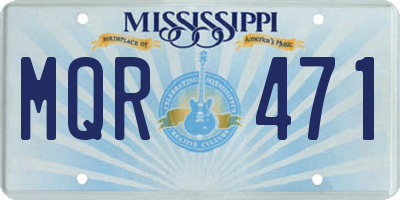 MS license plate MQR471
