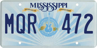MS license plate MQR472