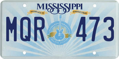MS license plate MQR473
