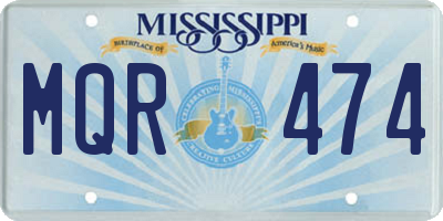 MS license plate MQR474