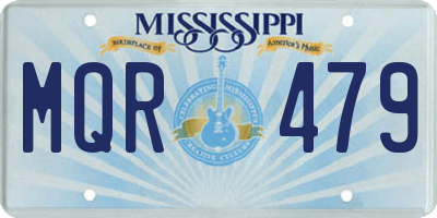 MS license plate MQR479