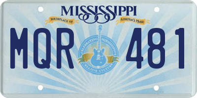 MS license plate MQR481