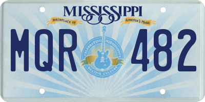 MS license plate MQR482