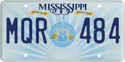 MS license plate MQR484