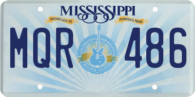MS license plate MQR486