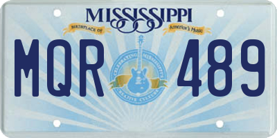 MS license plate MQR489