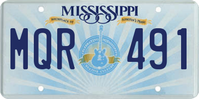 MS license plate MQR491