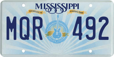 MS license plate MQR492
