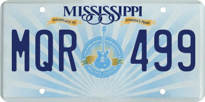 MS license plate MQR499