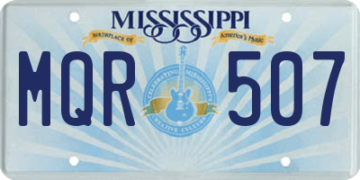 MS license plate MQR507