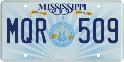 MS license plate MQR509