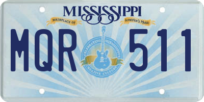 MS license plate MQR511