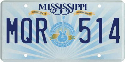 MS license plate MQR514