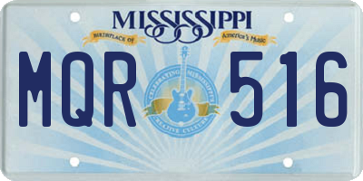 MS license plate MQR516
