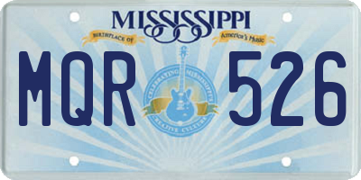 MS license plate MQR526