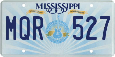 MS license plate MQR527