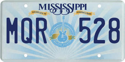 MS license plate MQR528