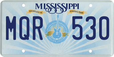 MS license plate MQR530