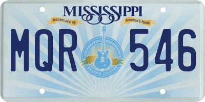 MS license plate MQR546