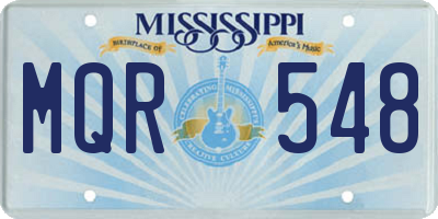 MS license plate MQR548