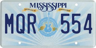 MS license plate MQR554